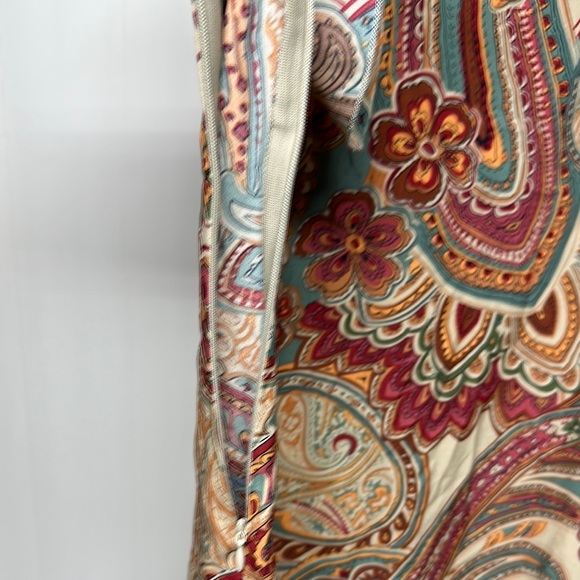 Red and Orange Ruffled Tiered Sundress with Cold Shoulder - Picture 3 of 10